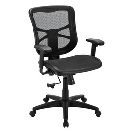 Alera ALE Elusion Series Air Mesh Mid-Back Swivel/Tilt Chair, Black