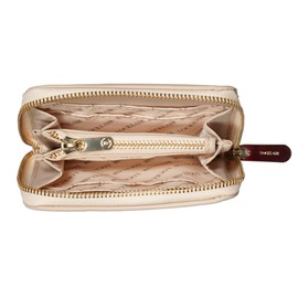 Locklair Vegan Women's Purse, Small Women Wallet with RFID Protection & Zip, Durable Purse Sustainable, beige, S, Modern