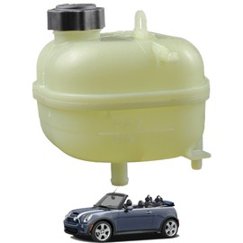 YzusGomumu Engine Radiator Coolant Overflow Reservoir Tank With Cap Compatible With 2002-2008 Mini Cooper S (S ONLY and EXCLUDING R56) 1.6L Replaces 17137529273 603-331 17137509072 MC3014100 EPT0016