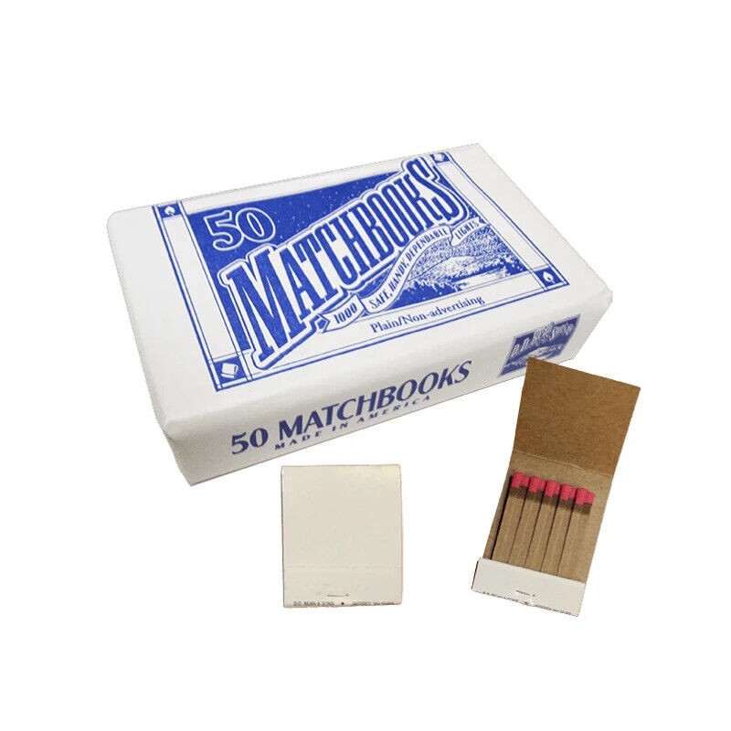 D.D Bean & Sons 500 Plain White Matches Matchbooks for