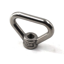 304 Stainless Steel Eye Nut M10 Triangle Ring Shape Lifting Eye Nut Set Threaded Nut Fastener 6PCS
