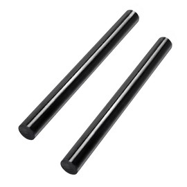 2 Pack Round Acetal Copolymer Rods - 1 -Inch Diameter and 12-Inch Length Opaque Black Acetal Copolymer Rods （POM-C） Perfect for Non-Marring Fixtures (1in×12in)