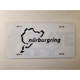 Nurburgring Metal Plate novelty vanity White plate