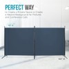 SteelAid Room Divider (Double Panel) – Folding Partition Privacy Screen