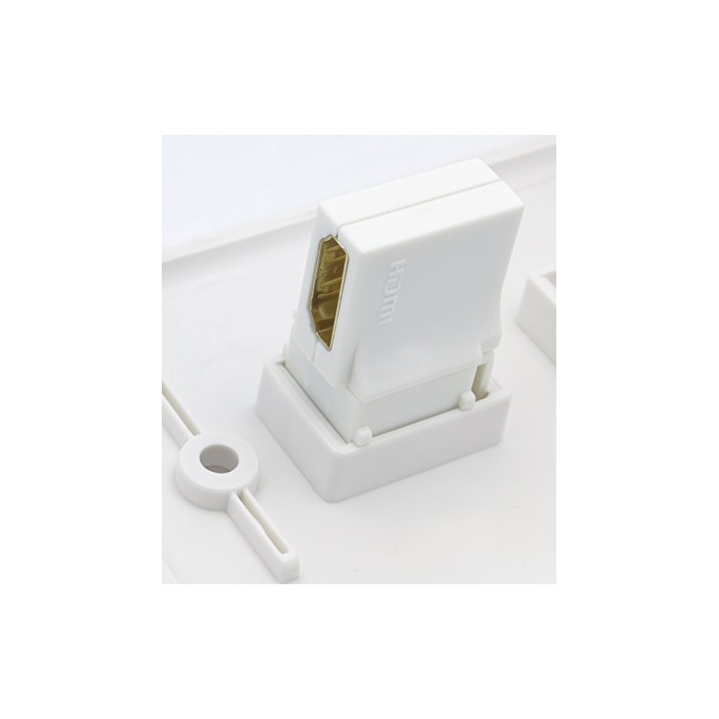 RiteAV - 1 Port HDMI Right Angle Wall Plate Female