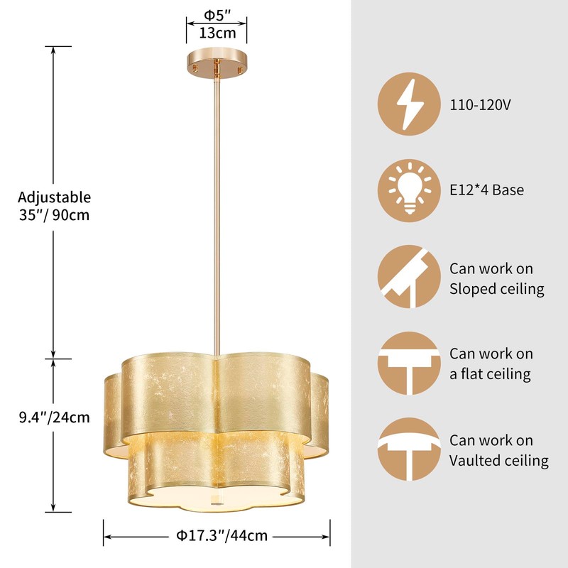 Shrine Lighting Chandeliers, Modern Design, Perfect Drum Pendant Light for