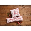 Mud Pie Christmas Embroidered Pillow, Long 11" x 35"