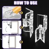 Swpeet Assortment Kit: 60 Pcs Mini Acrylic Hinges, Hasps, Lock