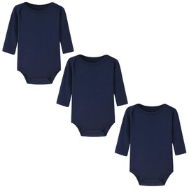 Biniduckling Baby Girls' Body 3-Pack Long-Sleeved Plain -