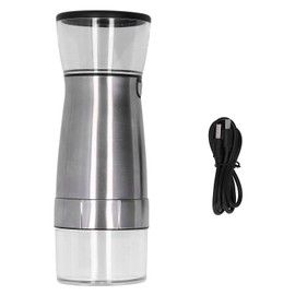 Stainless Steel Electric Grinder USB Charging Automatic Pepper Coffee Bean Crusher for Home Use