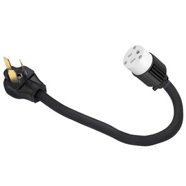 Fit A New Gas Stove Range Oven 3-Prong Standard Wall Little Plug In To A Large Plug-in Outlet. Small Plug To Big Receptacle, Power Cord Adapter/Converter. FX125V1429