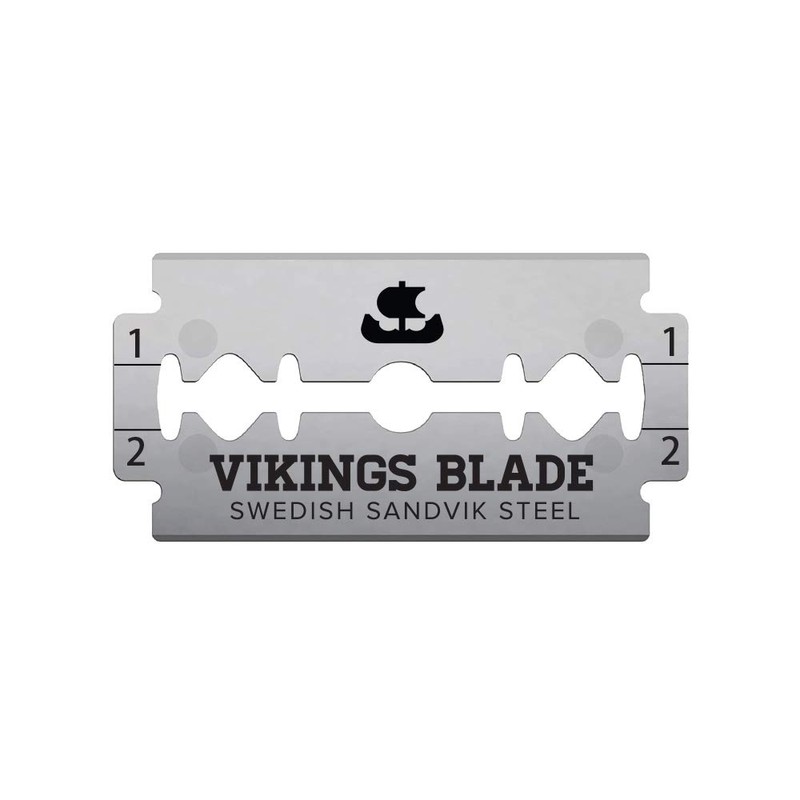 VIKINGS BLADE Double Edge Safety Razor Blades, 50x Blades, Swedish