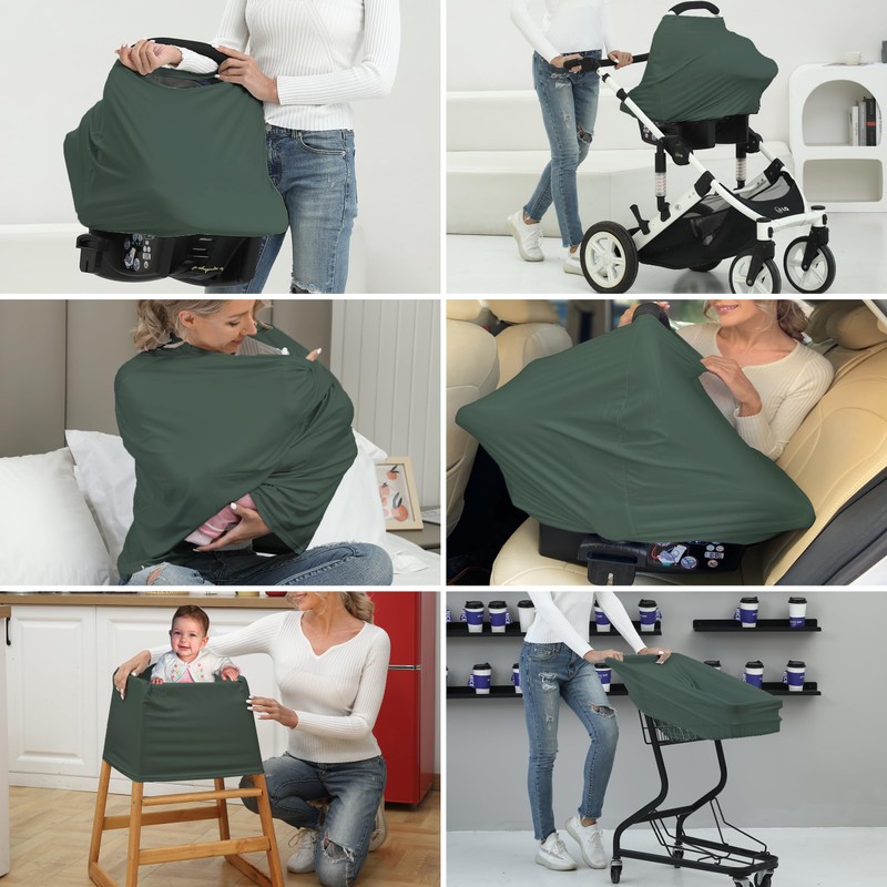Breathable Car Seat Cover for Babies – Multi-Purpose Soft Rayon