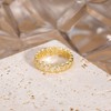 SHINYSO 14K Gold Plated Wedding Bands for Women Cubic Zirconia