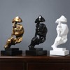 aboxoo Thinker Statue, Silence is Gold Abstract Art Figurine, Modern