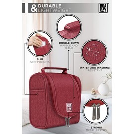 BOACAY Small Hanging Travel Toiletry Bag for Women & Men, Makeup Bag, Shower & Wash Bag, Organiser Kit for Cosmetics, Essentials, Travel Accessories