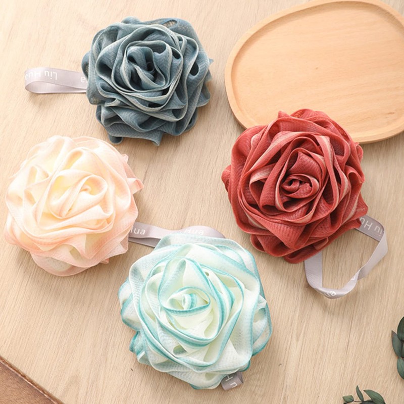 clowin Body Sponge, Rose, Foaming Net, For Body, Gentle on