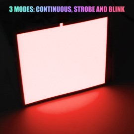 Electroluminescent (EL) Panel Light, DIY EL Backlight Cuttable Paper Lamp for Holiday Decoration/Cosplay/Warning. (Red, 10x10)