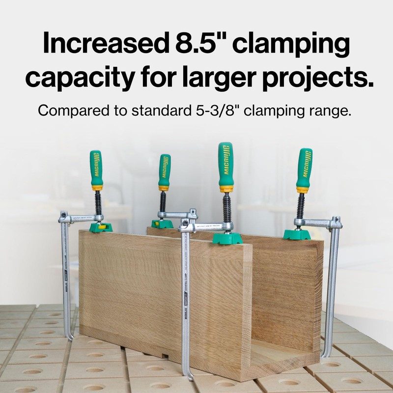 MICROJIG Matchfit DVC-850AP 2-In1, Track And In-Line Dovetail Clamp, Green