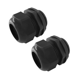 Cionyce 2 Pack NPT 1-1/4 Cable Glands Black Cord Grips Nylon Strain Relief Wire Glands Waterproof Cable Gland Connectors(Black)