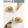SORWDUERM Gold Door Knobs Passage Door Knobs Brushed Gold Interior