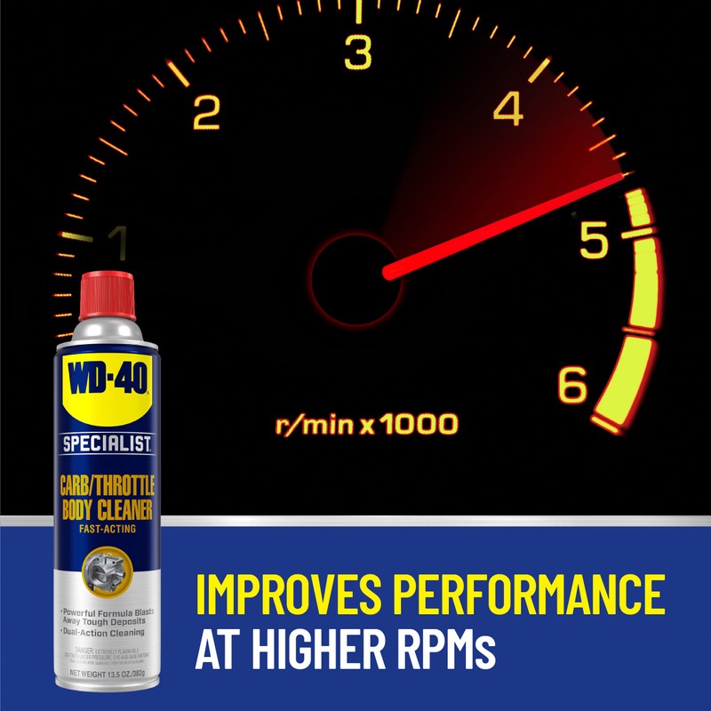 WD-40 Specialist Carb/Throttle Body & Parts Cleaner, 13.5 OZ [6-Pack]