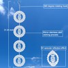 3 Piece Set Owl Bird Deterrent Discs Glittering Wind Chimes