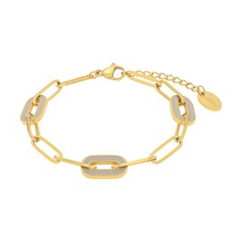 s.Oliver 2037987 Women's Bracelet Stainless Steel 17 + 3 cm Gold Comes in Jewellery Gift Box, stainless steel