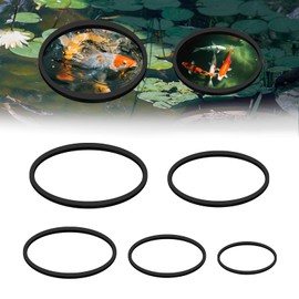 Swirge Round Fish Feeding Ring, 5 Sizes Aquarium Floating Plant Corral, Fish Feeder Rings for Bettas, Floating Plant Rings Fish Tank Accessories (Black)