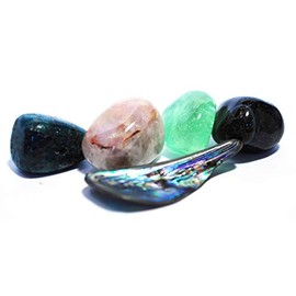 Reiju Crystal Gemstone Tumble Stone Set for Relaxation - Gift Wrapped Set
