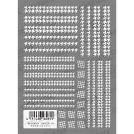 TSUMEKIRA Nail Seal Houndstooth Grid Ver.2 White NNN-CDR-101 1 1 Piece