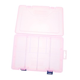 Operitacx Box Storage Box Card Door Money Stationery Lures Decor Clear Basket Organizers Front Bins Stash Crate Cube Compartment Dividers Foldable Grid Sink Collapsible Lid Pink Plastic