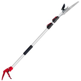 Prunrt Telescopic Tree Trimmer 4.5-10 FT with 3 Section Length Adjustable, Cut and Hold Pruner, Pole Saw Extendable, Long Handle Fruit Picker, Branch Cutter, Clippers, Loppers
