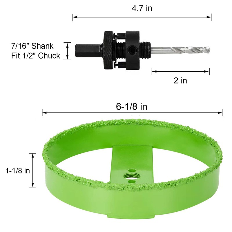 HLOFIZI 6-1/8 Inch Carbide Hole Saw for 6" Recessed Lights