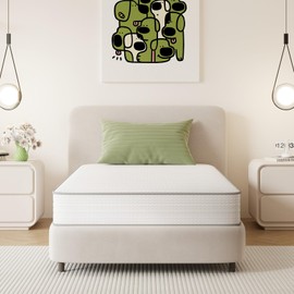 Novilla 8 Inch Twin XL Mattress, Hybrid TXL Mattresses in a Box with Smarts™ Coil Pocket Spring for Pressure Relief, Medium Firm Colchones with Comfort Foam, CertiPUR-US Certified