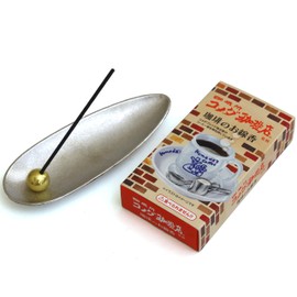 Komeda Coffee Incense Sticks, Low Smoke, Made in Japan, Incense Plate (Oval), Incense Holder Included