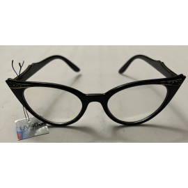 Unbranded Cat Eye Eyeglass Classic Pattern Rhinestones Black Costume Cosplay Witch