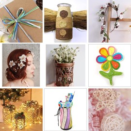 PH PandaHall 2mm Brown Floral Bind Wire Wrap Twine Handmade Iron Wire Paper Rattan for Flower Bouquets (Length: 50m)