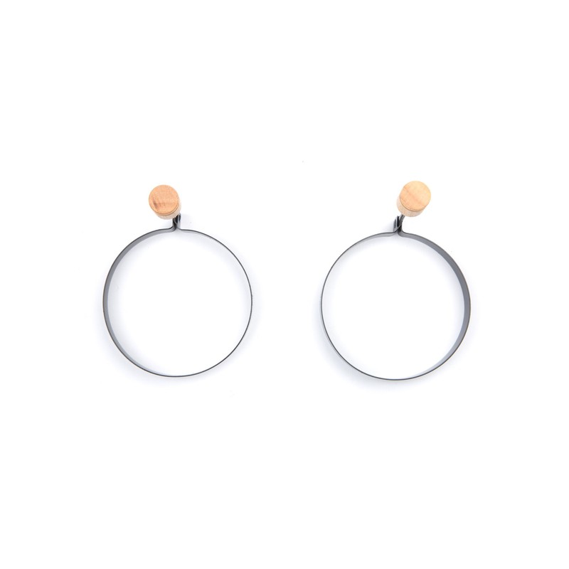 Fox Run 5206 Non-Stick Egg Ring with Folding Handle, Set