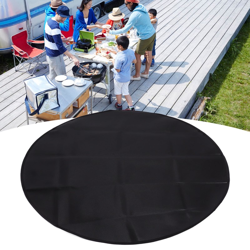 BBQ Mat Round 2 Layers Silicone Coated Fiberglass Cloth Fireproof