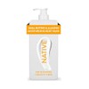 Natural moisturizing body wash contains ingredients derived from sulfated paraben