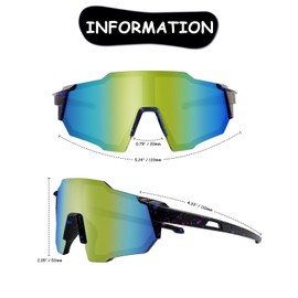 TTOAOKE Kids Sunglasses Youth Baseball Glasses for Sports & Cycling Lightweight Anti-Glare Softball Goggles for Boys & Girls (FF007)