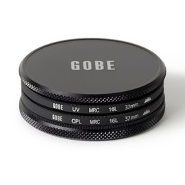 Gobe 37mm UV + Circular Polarising (CPL) Lens Filter Kit (Pro)