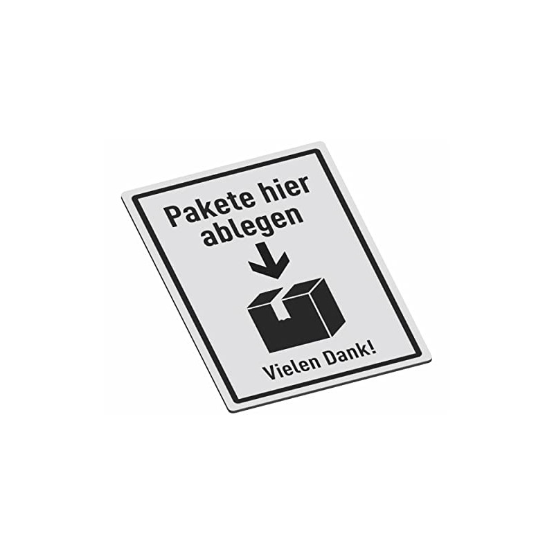 SCHILDER Systeme Notice Signs - Put Parcels Here - 3