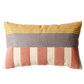 vctops Boho Geometric Tufted Lumbar Decorative Throw Pillow Cover Farmhouse Cotton Embroidery Accent Cushion Case for Couch Sofa Bed (Embroidery9, 12"x20")