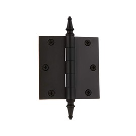Nostalgic Warehouse 746079 3.5" Steeple Tip Residential Square Corners Door Hinge, Oil-Rubbed Bronze, 1 Count (Pack of 1)