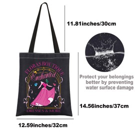 MYSOMY Sleeping Princess Tote Bag Flora & Merryweather & Fauna Gift Fairy Godmothers Gifts Fairytale Princess Shoulder Bag (Dresses More UK2)