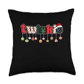Wonderful Christmas Clothing Co Merry Mama, Twinkie Claus Christmas Funny Santa Hat Xmas Throw Pillow, 18x18, Multicolor
