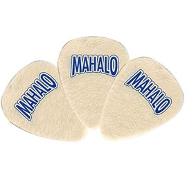 MAHALO FP32/BAG Felt Topics for Ukulele Teardrop Shape 0.1 inch (3 mm) Set of 3