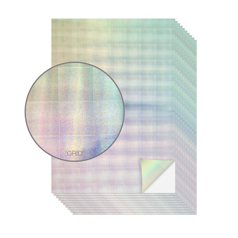 Evergreen Goods A4 Holographic Silver Printable Vinyl - Inkjet &
